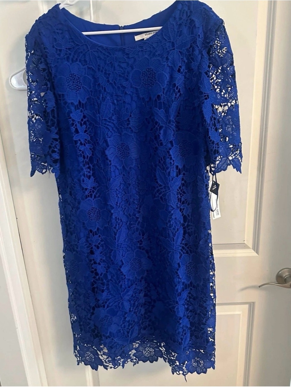 Source Unknown Royal Blue Lace Midi Dress